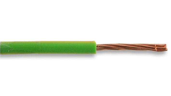 Cable 6491 x 2,50 mm, verde/amarillo, 100 m, cable único, 100 unidades