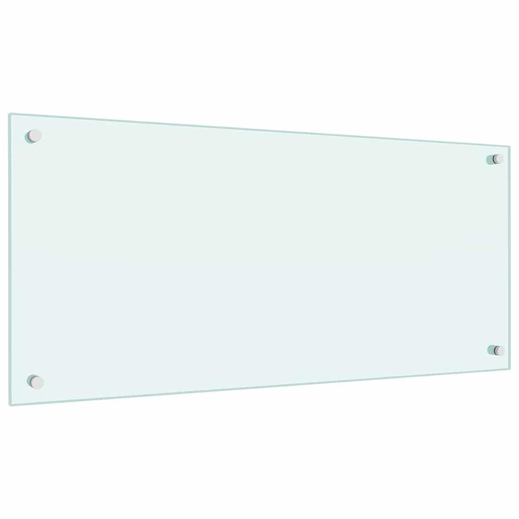 Solivagant Küchenrückwand 2 pcs Weiß 90 x 40 cm Gehärtetes Glas, Küche Esszimmer,Küchenhelfer -utensilien, 12.26 kg-3415419
