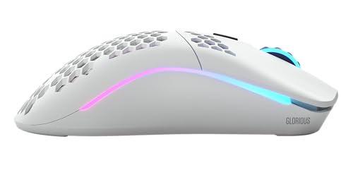 Glorious グロリアス モデルo ワイヤレス ゲーミングマウス 白 無線 光る 軽量 RGB gaming mouse wireless ゲーム 6個プログラムボタン 国内正規品 (69g)