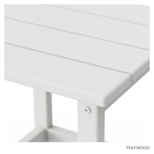 Image of POLYWOOD Long Island 18 inch Side Table, White