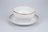  Generisch Sauciere mit Teller 2-TLG Arzberg Unbekannte Formen Goldrand 4429