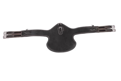Sangle bavette en cuir noir 115 cm pour éviter les coups de crampons