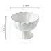 WAIT FLY Macaron Color Ceramic Dessert Trifle Ice Cream Pudding Serving Bowl for Fruit, Salad, Candy, Snack-White-6 OZ