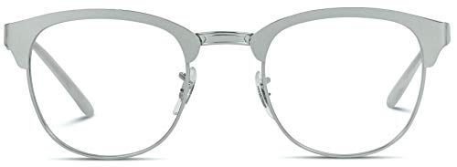 Wearme Pro - Full Metal Frame Modern Half Frame Clear Lens Glasses #TOP1