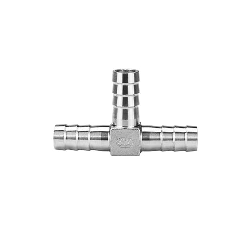 Raccord pagode 3 voies inox 304 cannelé en T de 12 mm pour tuyau d'eau