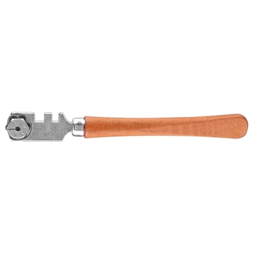 Image of Akfldms Wood Ideal Glass Cutter 130mm Six Wheel Craft for Cutting Tool for Cutting Thick Glass Plates Kit