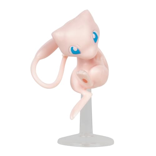 Pokémon PKW2941 - Battle Feature Figuren 2-Pack - Set Mewtu & Mew – offizielle detaillierte Figuren, 11,5 & 5 cm