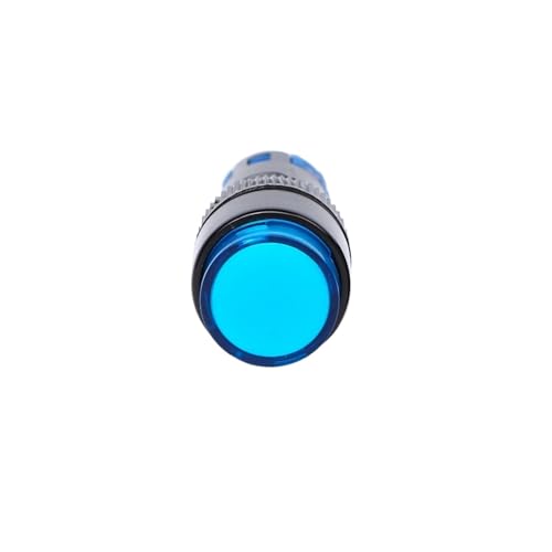 Interrupteur bouton-poussoir 12mm pour réparer une commande de machine avec voyant bleu 48V