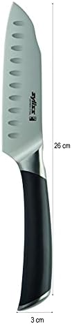 Zyliss E920272 Comfort Pro Mini Santoku Knife | 13 cm/5 Inch | German Stainless Steel | Professional Kitchen Knife/Vegetable Knife/Chopping Knife | Dishwasher Safe | 25 Year Guarantee, Black/Silver