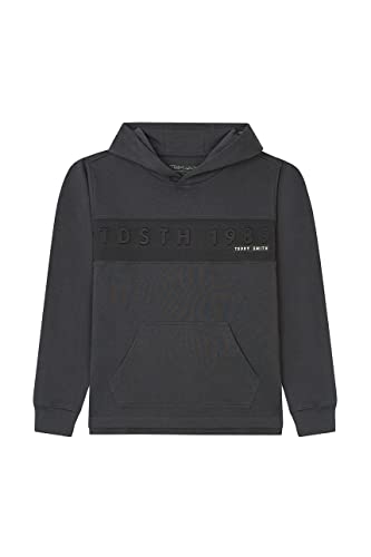 Teddy Smith, Sweat pour Garçon, Modèle S-Micky Hoody J, Noir, Taille 16