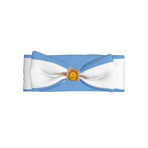 Argentine flag Printing Baby Bow Headband - Delicate Hair Accessories for Newborns, Infants, Toddlers - Skin-friendly Hairband