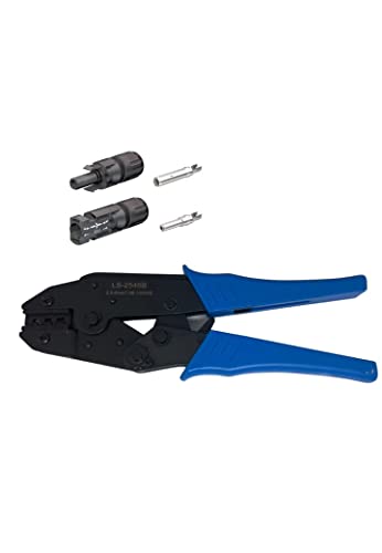 Villageboom Pince à sertir solaire pour panneau solaire 2,5/4,0/6,0 mm² + 1 paire de connecteurs solaires MC4 + prise femelle pour câbles de 4-6 mm² Cover