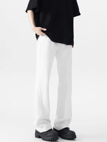 Men's Jeans Spring American White Straight Wide Leg Denim Long Pants for Men3