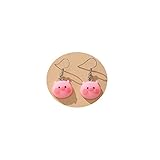 *Modische Ohrringe, niedlich und einzigartig, wir wünschen Ihnen viel Freude damit. Die Piggy Ohrstecker sind aus Silikon und sind angenehm zu tragen. Farbe: Rosa, Packung mit 2 Stück.