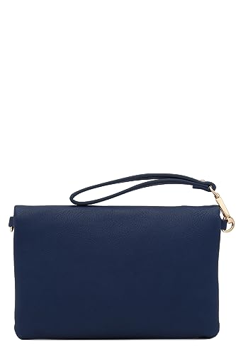 Image of FashionPuzzle Envelope Wristlet Clutch Crossbody Bag with Chain Strap