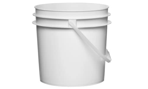 House Naturals 1 Gallon White Bucket with Gasket lid - Food Grade containers BPA Free - Pack of 8 Buckets - Made in USA - Thumbnail 3
