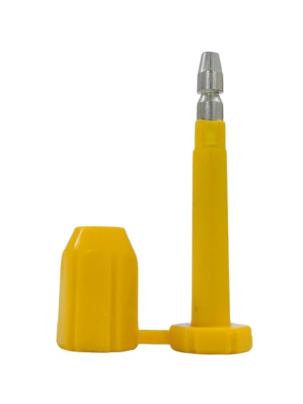 Container Seal 10 Pcs | Bolt Seal Truck Seal | Security Seal for Truck Containers, Shipping Containers | ISO 17712 Certified - Yellow (10Pcs)