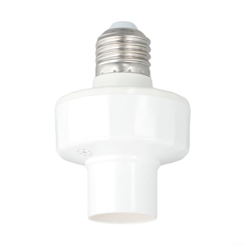 Eawfgtuw Adaptateur d'ampoule E27 avec détecteur de mouvement et interrupteur de commande vocale, accessoire de maison sans fil compatible