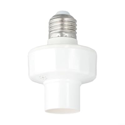 Eawfgtuw Adaptador de bombilla E27 con sensor de movimiento e interruptor de luz de control de voz, accesorio inalámbrico para el hogar compatible | Ya disponible en tu tienda friki favorita! En mundofriki.es!