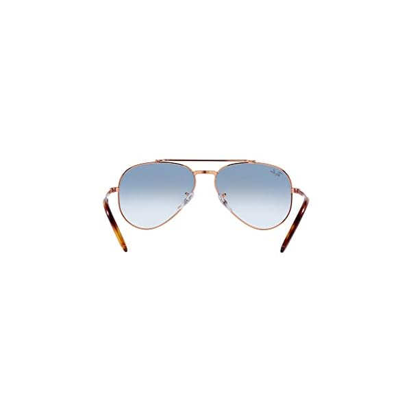 Ray-Ban RB3625 New Aviator Pilot Sunglasses, Rose Gold/Clear Gradient Blue, 58 mm - Image 8