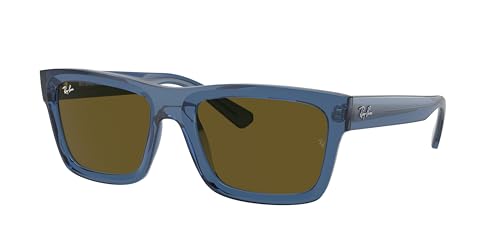 Ray-Ban RB4396 Sunglasses Bundle: RB 4396 WARREN 668073 Warren Transparent Dark Blue D and Eyewear Cleaning Kit