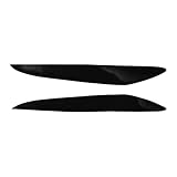 2Pcs Car Front Headlight Eyelids Eyebrow Cover Trim Gloss Black Compatible With Mazda 3 Mazda3 JDM 2010 2011 2012 2013