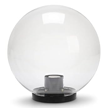 Foto di Velamp APOLUX – Lampada Sferica da esterno, diametro 250mm, Attacco E27, Trasparente | Impermeabile IP44, Diffusione a 360°, Ideale per giardini, terrazze e vialetti