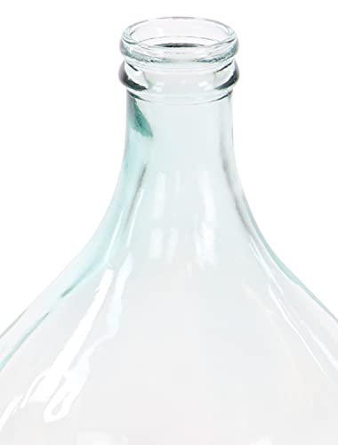 Deco 79 Recycled Glass Handmade Spanish Vase, 11" X 11" X 17", Blue #TOP3