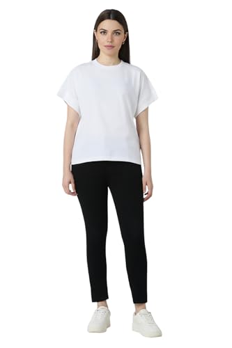Image of Van Heusen Women's Cotton Regular Fit Half Sleeve Crew Neck Casual Regular Comfort Fit T-Shirt