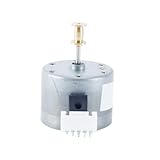 Ausi Motor para tocadiscos, DC 12 V, 3 velocidades, con escobillas, con orificio de montaje de 25 mm y carcasa robusta.