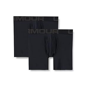 Under Armour heren Sneldrogend sportondergoed, 2-pack comfortabel herenondergoed met strakke pasvorm Tech 6in 2 Pack