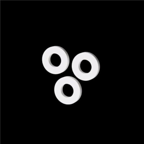 4個の耐熱衝撃性アルミナセラミック、高硬度シーリングワッシャー、電気用セラミック丸型ガスケット(4mmx8mmx4mm)