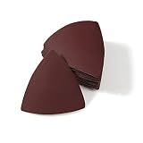 LEONTOOL 30 Pcs 3-1/8 Inch (80mm) Triangular Hook & Loop Oscillating Multitool Sanding Pads Triangle