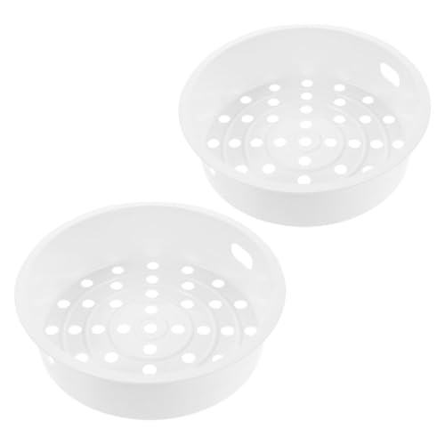 Yardwe Vaporera para Olla Arrocera 2piezas de Pp Blanco, Soporte Estable y Fácil de Mantener para Cocinar al Vapor Albóndigas y Verduras en Alimentos Tradicionales al Vapor