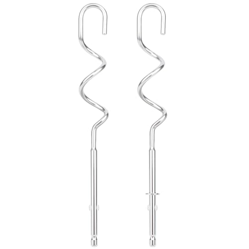 990143000 2-Pack Stainless Steel Mixer Dough Hooks for Hamilton Beach Hand Mixer,Hamilton Beach Mixer Replacement Attachments Compatible with 62630R, 62632R, 62633R,62580