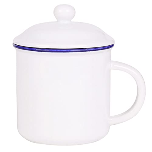 Cabilock Tasse à Café Rétro En Céramique 400ml Tasse à Thé Vintage En Émail Design Simple Et Pratique Pour Café Thé Jus Maison Bureaux Mug Élégant Pour Toutes Boissons
