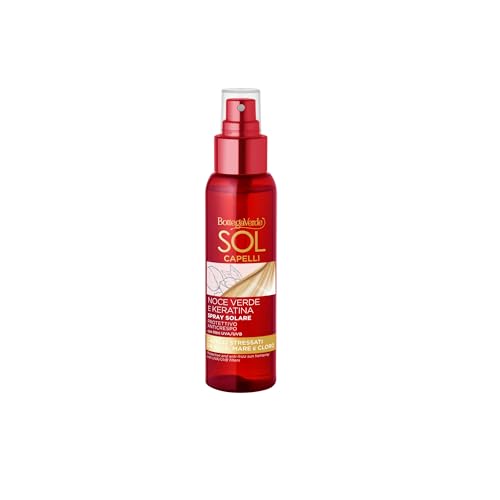 Bottega Verde - Sol Capelli Spray Protettivo, per Capelli Vitali e Morbidi, 100 ml, con Olio di Noce Verde e Keratina, Filtri Solari UVA/UVB, Azione Anti-Crespo, Protegge da Sole, Mare e Cloro
