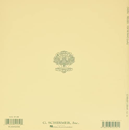 Preludes (Joseffy): Piano Solo (Schirmer’s Library of Musical Classics): Schirmer Library of Classics Volume 34 Piano Solo