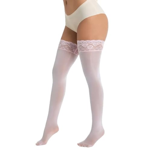 Image of Women's Lace Top Thigh High Stocking with Stay Up Silicone