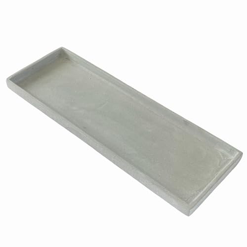 Dio Only For You Dekotablett, Dekoschale Betonoptik 45x15x2cm Grau. Polyresin, Schmuckschale, Moderne Schale, Steinoptik, Wohnaccessoire
