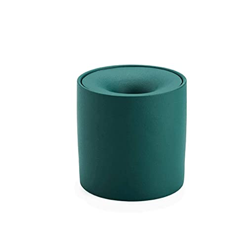 COLiJOL Porta Cigarrillos Cenicero de Cerámica para Cigarrillos Cenicero en Forma de Embudo a Prueba de Viento Escritorio de Doble Propósito - Colorido (Color: Verde),Verde Oscuro