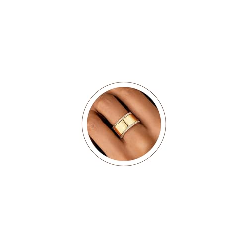 ZOERAY Gold Stackable Rings for Oura Ring Gen 4/Oura Ring Gen 3 Chunky 14K Gold Plated Rings for Women Non Tarnish Cubic Zirconia Twist Thumb Silver Ring Set Gold Band Jewelry for Women Size 6-10