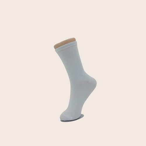 Image of 100% Cotton Crew Socks for Women (6-Pack) - Pure Natural Cotton Womens Crew Socks - Soft Daily Casual Socks