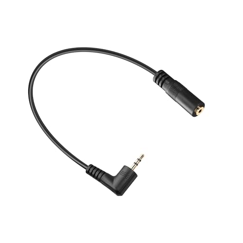 PNGKNYOCN Cavo audio ausiliario da 2,5 mm ad angolo retto, cavo di prolunga audio stereo da 2,5 mm maschio a femmina TRS a 90 gradi per smartphone, cuffie, lettori Mp3 (0,3M)