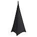 Produktbild WedDecor Stativ Lautsprecherständer Stretch Cover, dreifach Seiten Scrim 360 Degree Abdeckung, schwarz Elastan Lycra DJ Rock with 3 Seiten Taschen - ideal für Leuchtend Effekt (einzeln)