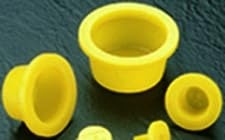 Image of Caplugs WW-WF-25 WW Series, Plastic Tapered Cap & Plug with Wide Thick Flange, Yellow LD-PE, Cap OD 1.115 inch x Plug ID 1.314 inch, Threaded and Non-Threaded Protection, Masking, Pack of 300 (QWF251AO1)