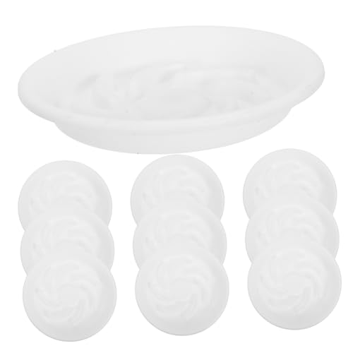 TOGEVAL 10 Piezas Maceta Transpirable Boquilla Mi Plano Bandeja De Planta Redonda Platillos para Macetas Platillo para Plantas Cacerola Bandeja para Macetas Sartenes Páginas