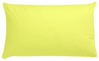 Luxury Polycotton Pair of Plain Pillowcase, 49cm x 74cm - Yellow, Pack of 2 โ image 1