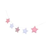 Sternengirlande aus Baumwolle für Kinderzimmer und Babyzimmer Rosa