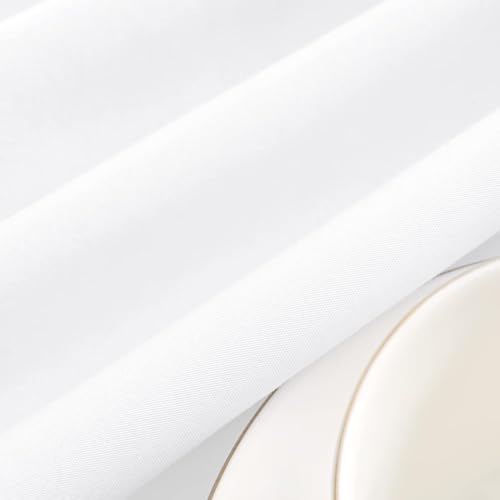 12 Pack White Round Tablecloth 132 Inch Tablecloths,Stain and Wrinkle Resistant Polyester Circle Table Cloth,Washable Fabric White Round Tablecloth for Wedding Banquet Party by FXKS - Used condition - Image 7